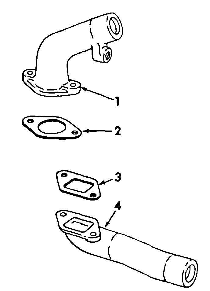 Water Inlet And Outlet Elbows Diagram and Parts List for CUB185  Cub Cadet Lawn Tractor